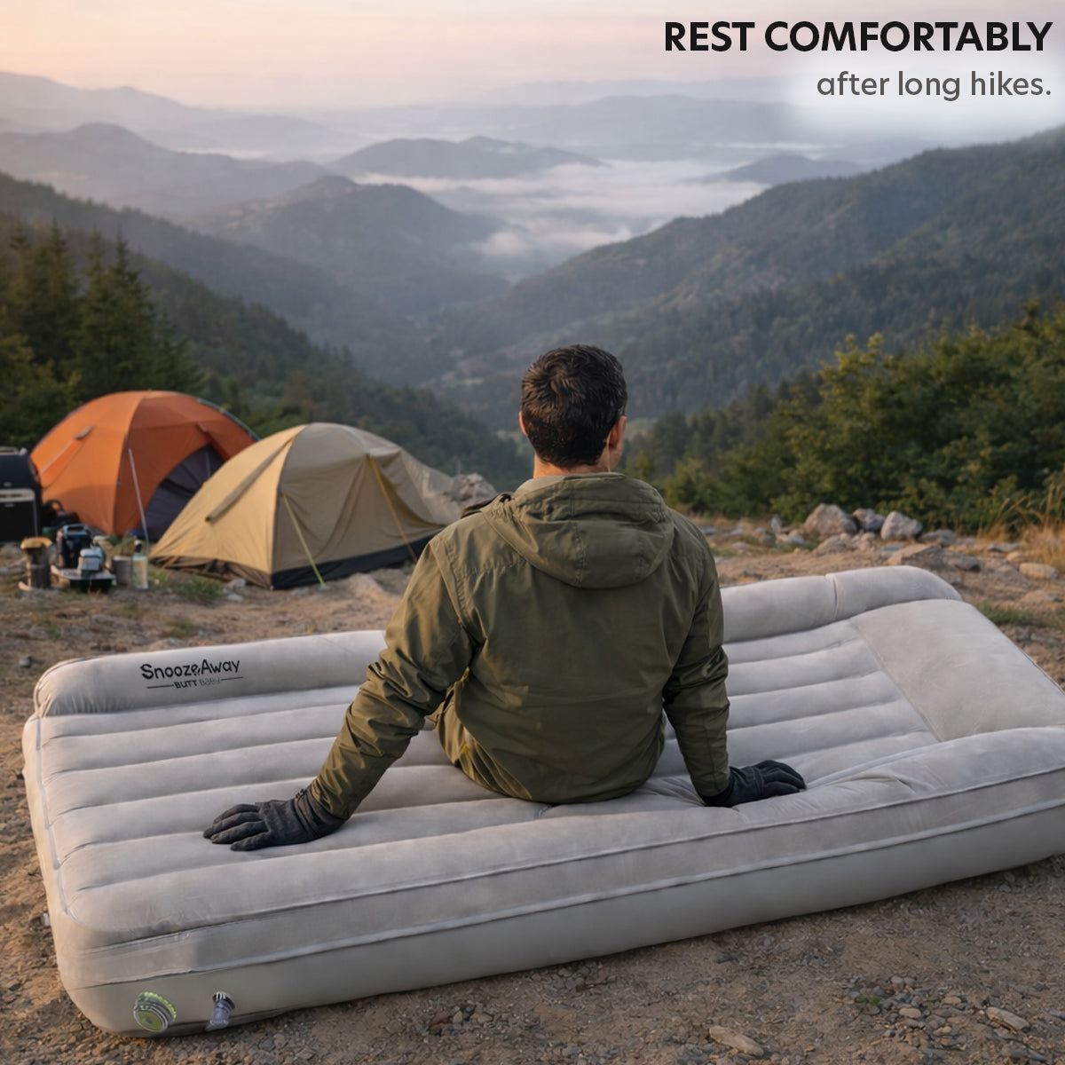 Smoky Grey Inflatable Bed