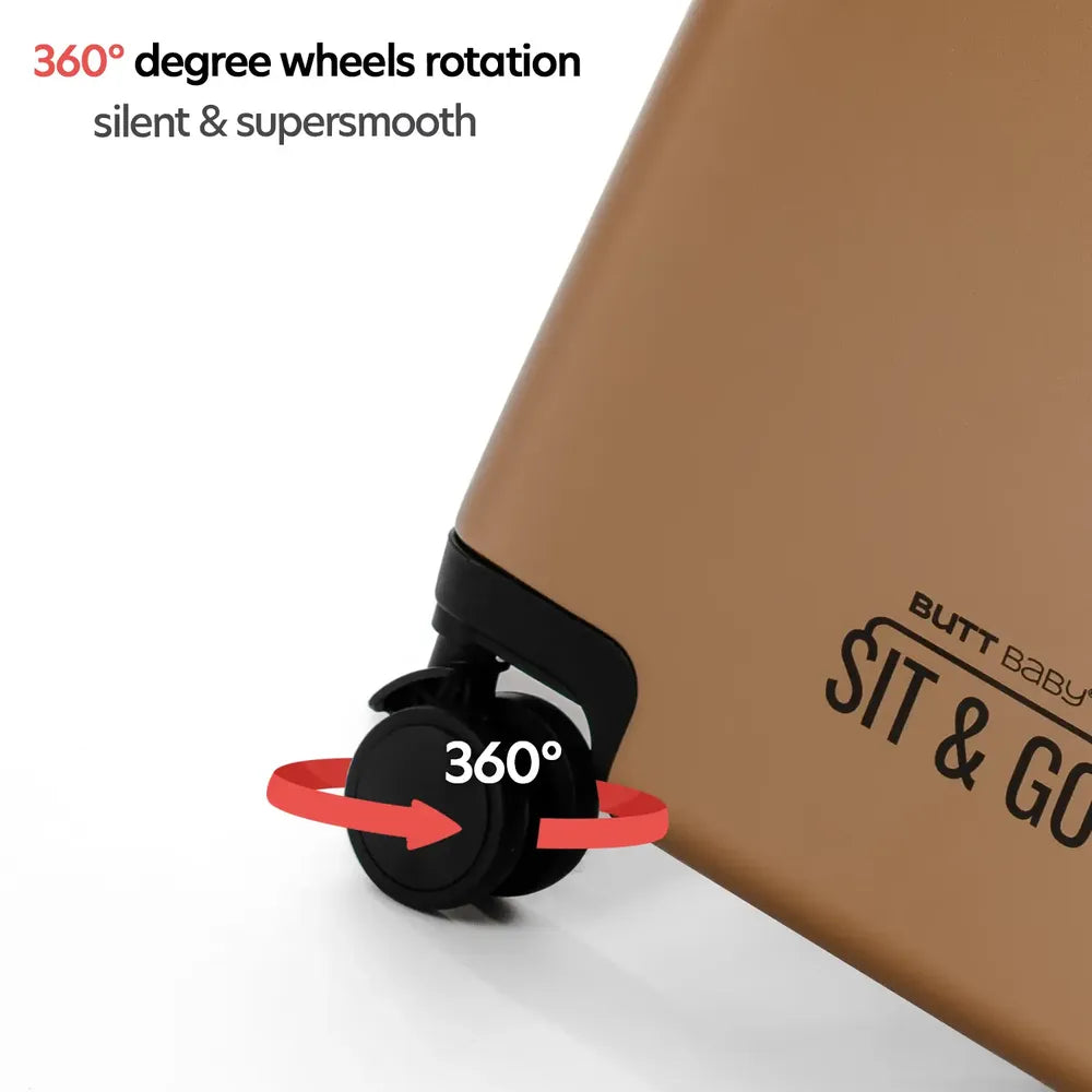 smart parents and kids ride on suitcase cabin trolley baby carrier for smooth and comfortable travel use made with 360 degree wheels rotation for silent and supersmooth riding experience 