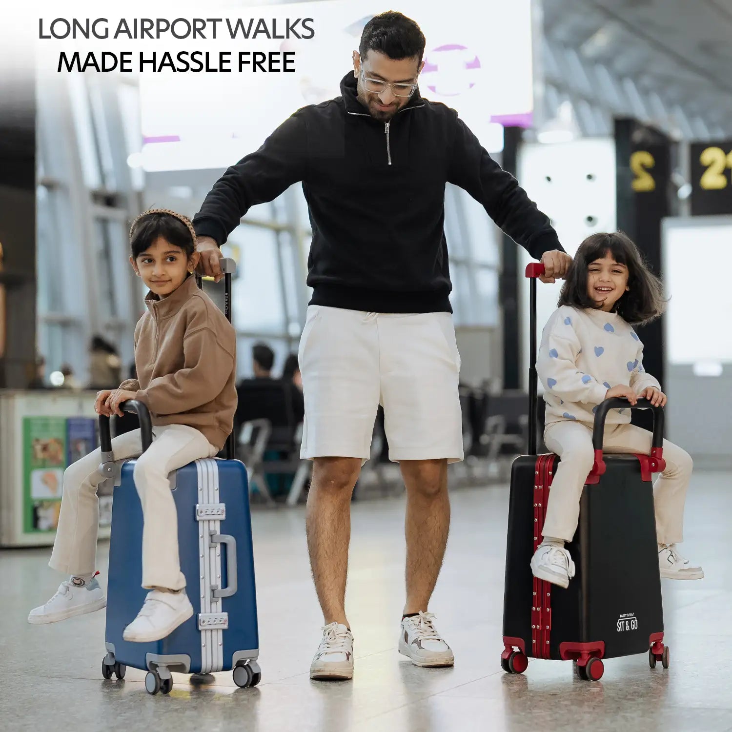 kids ride on suitcase cabin trolley baby carrier for smooth and comfortable travel at long airport walks