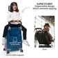 kids ride on suitcase cabin trolley baby carrier for smooth and comfortable travel comes with super sturdy trapezoidal design which prevents tipping sit and go butt baby