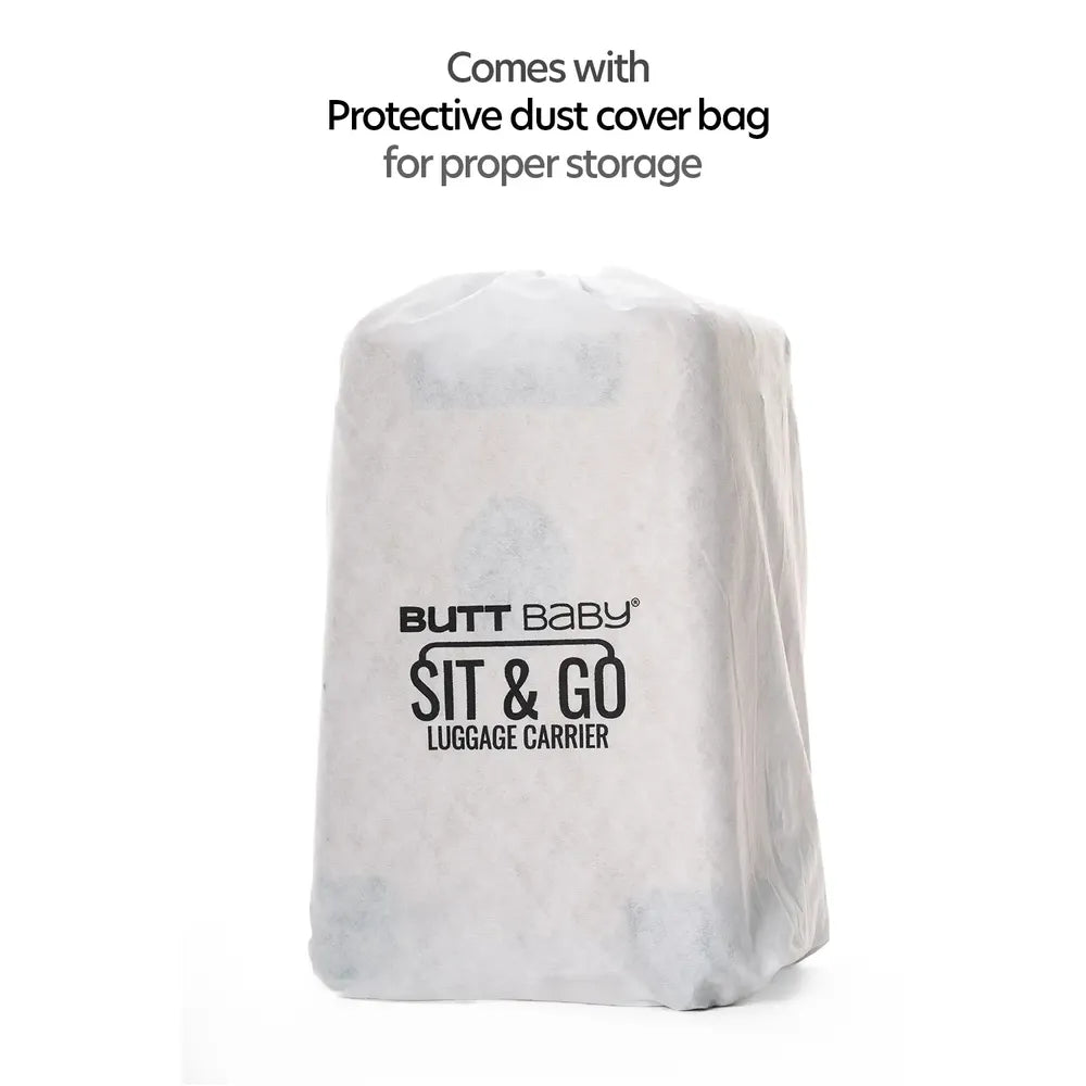 kids ride on suitcase cabin trolley baby carrier for smooth and comfortable travel use comes with protective dust cover bag for proper suitcase storage