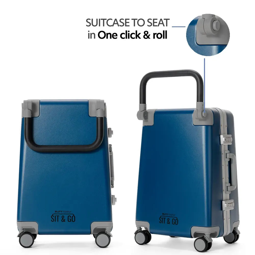kids ride on suitcase cabin trolley baby carrier for smooth and comfortable travel use comes with one click roll handle