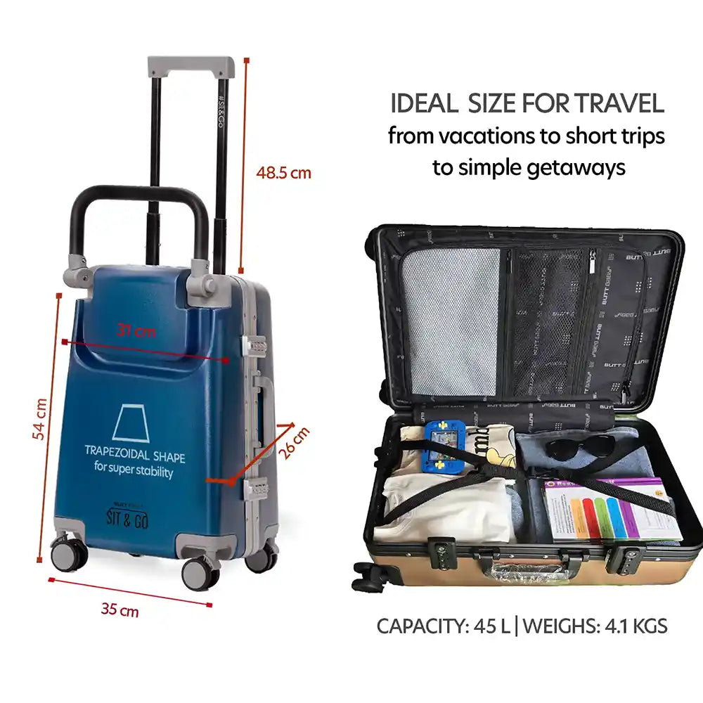 kids ride on suitcase cabin trolley baby carrier for smooth and comfortable travel use ideal size for travel