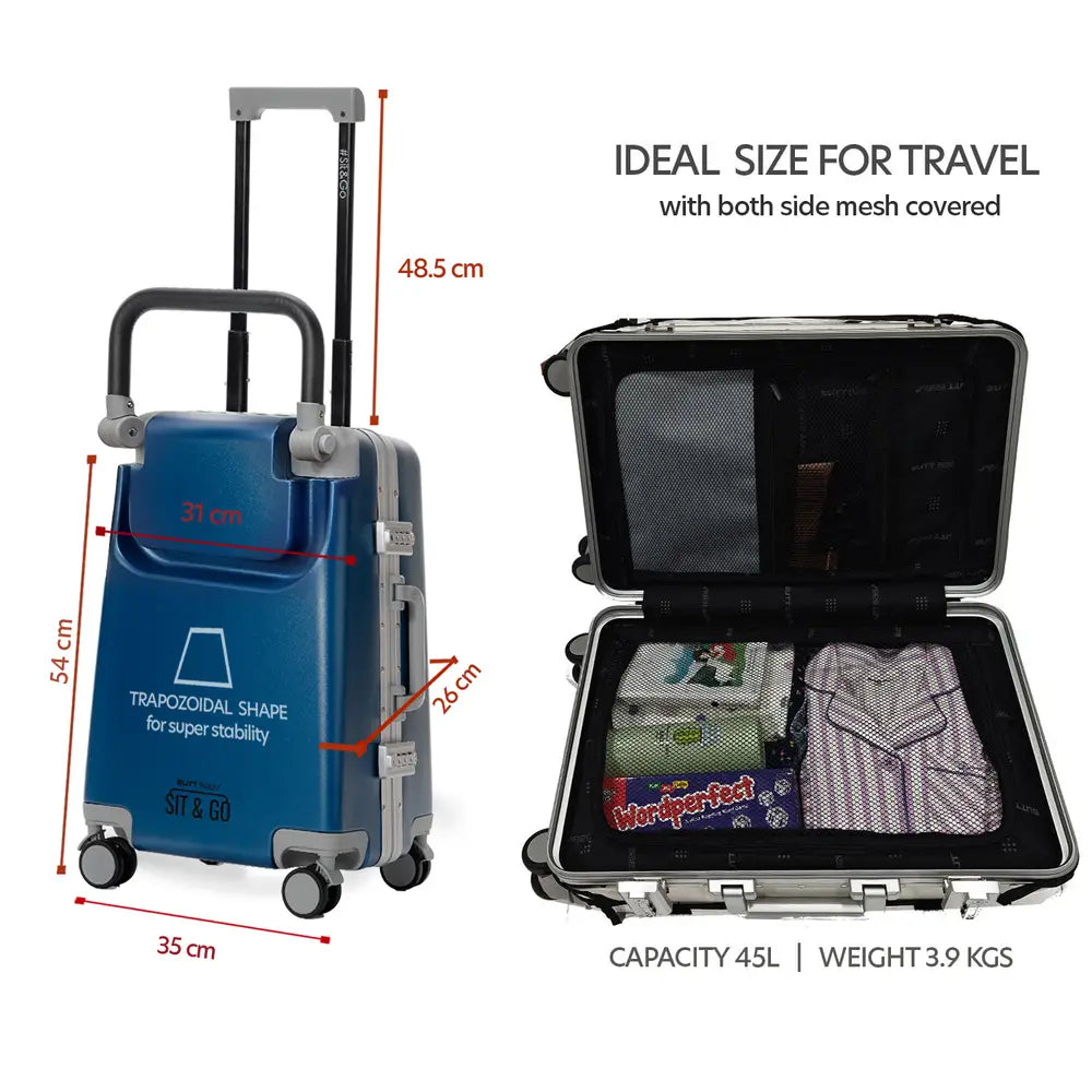 kids ride on suitcase cabin trolley baby carrier for smooth and comfortable travel use ideal size for travel