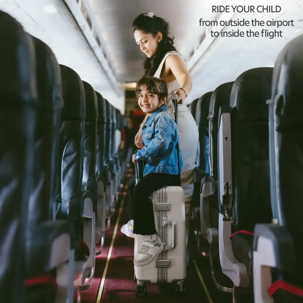 kids ride on suitcase cabin trolley baby carrier for smooth and comfortable travel ride your child from outside the airport to inside the flight butt baby