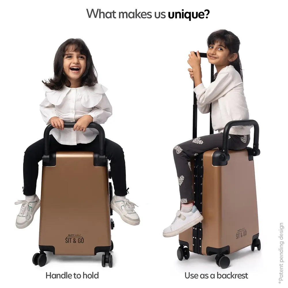 smart parents and kids ride on suitcase cabin trolley baby carrier for smooth and comfortable travel use comes with unique features