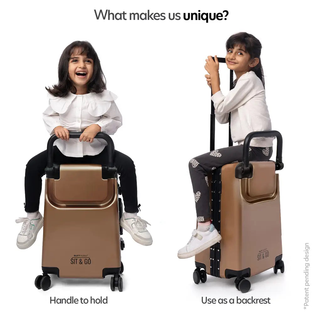smart parents and kids ride on suitcase cabin trolley baby carrier for smooth and comfortable travel use comes with unique features