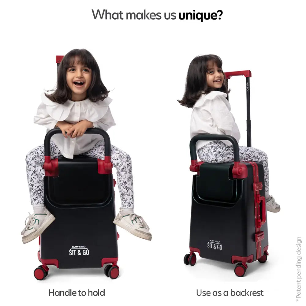 kids ride on suitcase cabin trolley baby carrier for smooth and comfortable travel use comes with unique feature