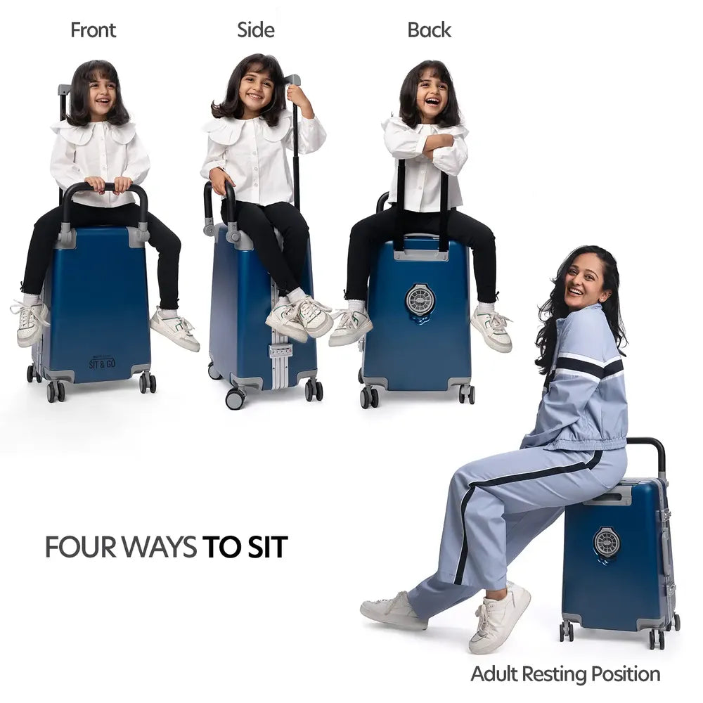 kids ride on suitcase cabin trolley baby carrier for smooth and comfortable travel for kids and adults
