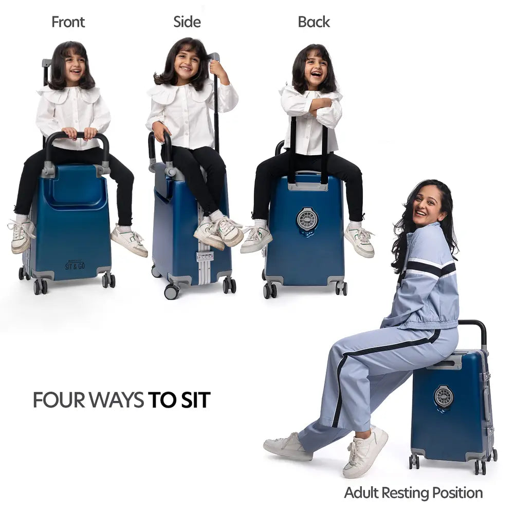 kids ride on suitcase cabin trolley baby carrier for smooth and comfortable travel for kids and adults