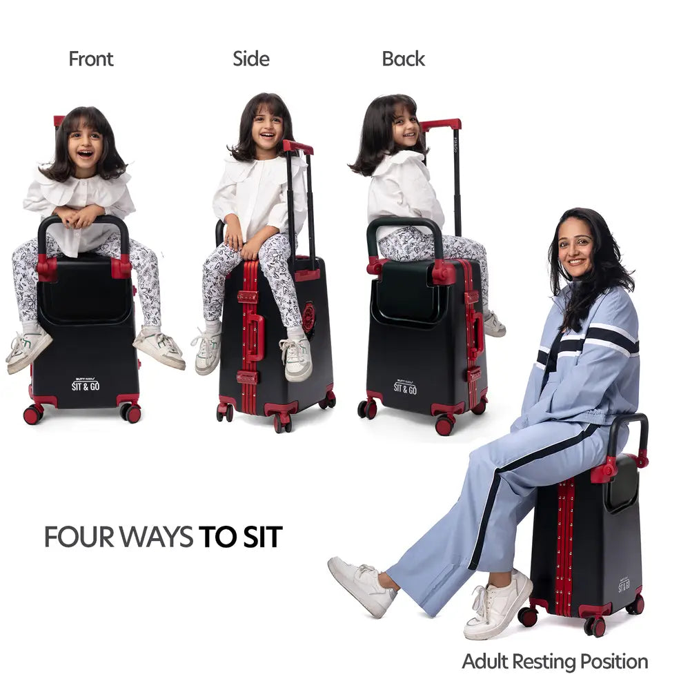 kids ride on suitcase cabin trolley baby carrier for smooth and comfortable travel made for anyone butt baby sit and go