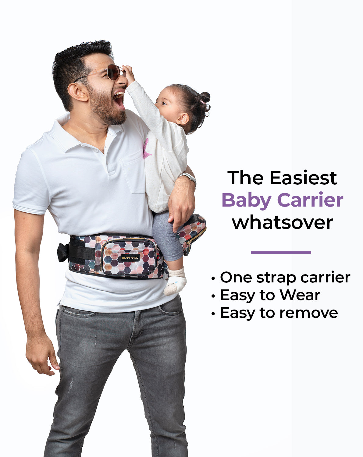 Honeycomb baby hip seat carrier